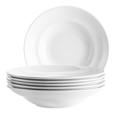 Juego de Platos de Porcelana Mäser - Blanco Simple - 6 piezas Juego de Platos de Porcelana Mäser - Blanco Simple - 6 piezas