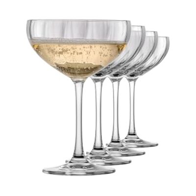 Schott Zwiesel Blossom copa coupe, juego de 4 – fabricada en Alemania en cristal Tritan-Kristallglas, para champán, espumosos y postres, con punto de efervescencia, brillante y apta para lavavajillas Schott Zwiesel Blossom copa coupe, juego de 4 – fabricada en Alemania en cristal Tritan-Kristallglas, para champán, espumosos y postres, con punto de efervescencia, brillante y apta para lavavajillas