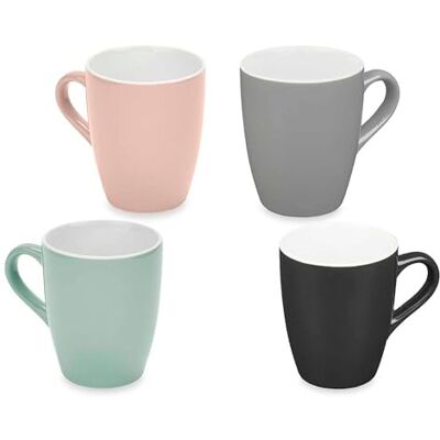 San Ignacio Set 4 tazas 360ml surt 4 col colección VESSIA San Ignacio Set 4 tazas 360ml surt 4 col colección VESSIA