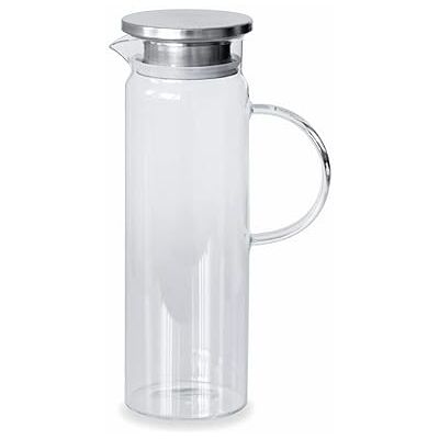 LACOR Jarra de Vidrio Borosilicato- Tapa Acero Inoxidable Filtro Colador Perfecta para el Agua, Limonada, café helado, té Apta para el Lavavajillas 1,7L. LACOR Jarra de Vidrio Borosilicato- Tapa Acero Inoxidable Filtro Colador Perfecta para el Agua, Limonada, café helado, té Apta para el Lavavajillas 1,7L.