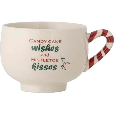BLOOMINGVILLE Treats Taza, Gres, Blanco, D9xH7 cm BLOOMINGVILLE Treats Taza, Gres, Blanco, D9xH7 cm
