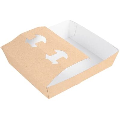 Garcia de Pou García de Pou 60 unidades Bandejas Transporte 2 Vasos 1 Compart. 'Thepack' 230 G M2 24,5X22X5,5 Cm Natural Cartón Ondulado Nano-Micro Garcia de Pou García de Pou 60 unidades Bandejas Transporte 2 Vasos 1 Compart. 'Thepack' 230 G M2 24,5X22X5,5 Cm Natural Cartón Ondulado Nano-Micro