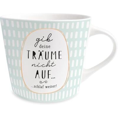 Grafik Werkstatt Grafik-Werkstatt Taza de café con oro real, taza de porcelana, 420 ml, sueños Grafik Werkstatt Grafik-Werkstatt Taza de café con oro real, taza de porcelana, 420 ml, sueños