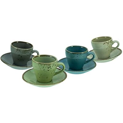Creatable , Serie Nature Collection Vajilla de 8 piezas de gres, apto para lavavajillas y microondas, producción de calidad, 10 centiliters Creatable , Serie Nature Collection Vajilla de 8 piezas de gres, apto para lavavajillas y microondas, producción de calidad, 10 centiliters