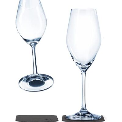 silwy einfach anziehend. silwy® Vasos magnéticos de cristal fino con imanes perfectamente integrados y posavasos metálicos de nano gel (champán/0,2 litros) silwy einfach anziehend. silwy® Vasos magnéticos de cristal fino con imanes perfectamente integrados y posavasos metálicos de nano gel (champán/0,2 litros)