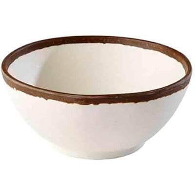 APS Plato CROCKER, Ø 16 cm, altura 7 cm, 0,7 litros, melamina, crema con borde marrón APS Plato CROCKER, Ø 16 cm, altura 7 cm, 0,7 litros, melamina, crema con borde marrón