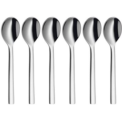 WMF Nuova Set 6 Cucharillas Café o Té/Postre 11 cm, Acero Inoxidable Pulido Cromargan, Aptos para Lavavajillas WMF Nuova Set 6 Cucharillas Café o Té/Postre 11 cm, Acero Inoxidable Pulido Cromargan, Aptos para Lavavajillas
