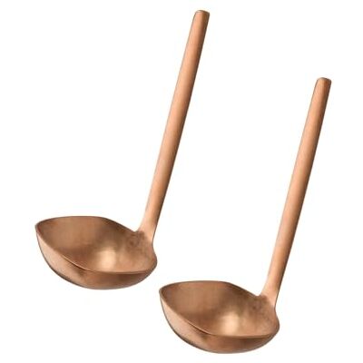 APS Cuchara BULQ, juego de 2, acero inoxidable, recubrimiento PVD, tamaño de la cuchara 6,5 x 6,5 cm, longitud total 17,5 cm, cobre APS Cuchara BULQ, juego de 2, acero inoxidable, recubrimiento PVD, tamaño de la cuchara 6,5 x 6,5 cm, longitud total 17,5 cm, cobre
