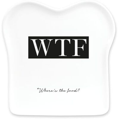 Grafik Werkstatt Grafik-Werkstatt Plato tostado con frase porcelana WTF blanco 14,5 x 15,5 cm Grafik Werkstatt Grafik-Werkstatt Plato tostado con frase porcelana WTF blanco 14,5 x 15,5 cm