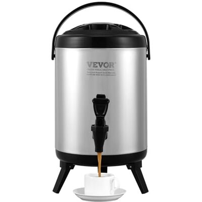 VEVOR Dispensador de Bebidas Aislado Dispensador de Agua Fría y Caliente No Eléctrico 6 L Almacenamiento de Alimentos de Acero Inoxidable Contenedor Aislado 4-6 H con Grifo Portátil para Camping VEVOR Dispensador de Bebidas Aislado Dispensador de Agua Fría y Caliente No Eléctrico 6 L Almacenamiento de Alimentos de Acero Inoxidable Contenedor Aislado 4-6 H con Grifo Portátil para Camping