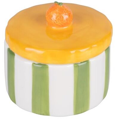 Tivoli Fruit Life Tarro de cerámica con tapa de 160 ml, diseño de mandarina Tivoli Fruit Life Tarro de cerámica con tapa de 160 ml, diseño de mandarina