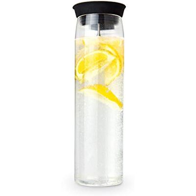 ROMINOX Jarra de cristal de silicona, elegante para refrescos, tapa basculante con colador, 1000 ml, para el hogar, la oficina, la sala de conferencias, fiestas en el jardín. Dimensiones: 8 x 8 x 28 cm aprox ROMINOX Jarra de cristal de silicona, elegante para refrescos, tapa basculante con colador, 1000 ml, para el hogar, la oficina, la sala de conferencias, fiestas en el jardín. Dimensiones: 8 x 8 x 28 cm aprox