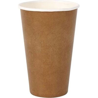 Algon Set de 24 vasos de cartón kraft desechables – Vasos Carton Tamaño 450CC Resistentes, ecológicos y perfectos para bebidas frías y calientes Algon Set de 24 vasos de cartón kraft desechables – Vasos Carton Tamaño 450CC Resistentes, ecológicos y perfectos para bebidas frías y calientes