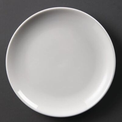 Olympia Whiteware Juego de 12 platos de servicio (200 mm, porcelana), diseño de cupé Olympia Whiteware Juego de 12 platos de servicio (200 mm, porcelana), diseño de cupé