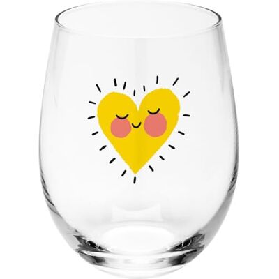 Sheepworld Vaso de cristal con diseño de corazones Vaso de agua en forma de abombado, con estampado de colores, 60 cl, altura 12,2 cm, diámetro 9,2 cm, regalo para cumpleaños, día de San Valentín Sheepworld Vaso de cristal con diseño de corazones Vaso de agua en forma de abombado, con estampado de colores, 60 cl, altura 12,2 cm, diámetro 9,2 cm, regalo para cumpleaños, día de San Valentín