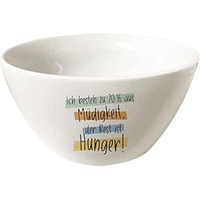 Grafik Werkstatt Grafik-Werkstatt Cuenco de porcelana para cereales, diseño de hambre Grafik Werkstatt Grafik-Werkstatt Cuenco de porcelana para cereales, diseño de hambre