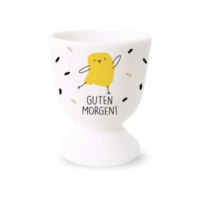 Grafik Werkstatt Grafik-Werkstatt Huevera con oro real, taza de porcelana Guten Morgen Grafik Werkstatt Grafik-Werkstatt Huevera con oro real, taza de porcelana Guten Morgen
