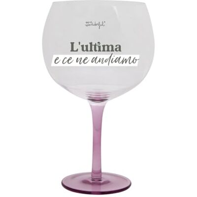 Mr. Wonderful Vaso ballon El último y nos vamos Vaso ballon con mensaje Fabricado en cristal Capacidad: 70 cl. Mr. Wonderful Vaso ballon El último y nos vamos Vaso ballon con mensaje Fabricado en cristal Capacidad: 70 cl.
