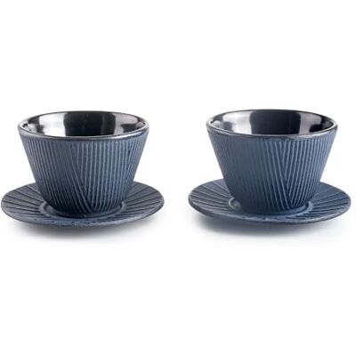 IBILI Set 2 Tazas + 2 Platillos Navan 0,12 Lt, hierro fundido IBILI Set 2 Tazas + 2 Platillos Navan 0,12 Lt, hierro fundido