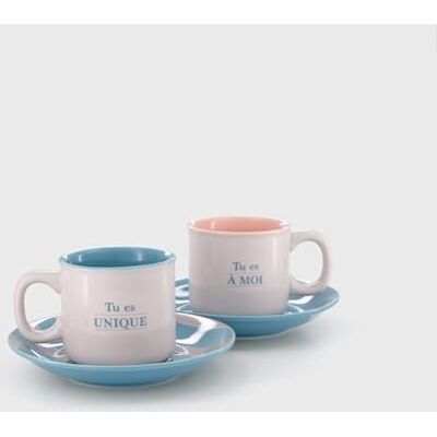 Mr. Wonderful Mr.Wonderful – Juego de 2 tazas de espresso – eres único. You are mine Regalo para el Día de la Madre, juego de 2 tazas de espresso de cerámica. Incluye 2 platos pequeños Mr. Wonderful Mr.Wonderful – Juego de 2 tazas de espresso – eres único. You are mine Regalo para el Día de la Madre, juego de 2 tazas de espresso de cerámica. Incluye 2 platos pequeños