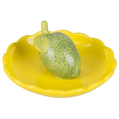 Tivoli Plato decorativo redondo de 11,2 cm, cerámica, diseño de limón, Fruit Life Tivoli Plato decorativo redondo de 11,2 cm, cerámica, diseño de limón, Fruit Life