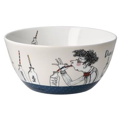 Goebel Cuenco de artista para coleccionar, los hombres también tienen sentimientos de Barbara Freundlieb de Fine Bone China, 15 x 7 cm, Goebel Cuenco de artista para coleccionar, los hombres también tienen sentimientos de Barbara Freundlieb de Fine Bone China, 15 x 7 cm,