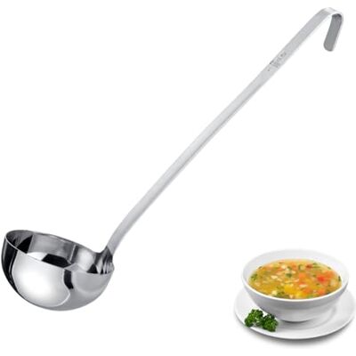 Westmark Ladle Pro, Cucharón sopera pequeño de acero inoxidable para la cocina profesional, Cucharón para salsas, aderezos, etc., Plata, Ø 12 cm, 500 ml Westmark Ladle Pro, Cucharón sopera pequeño de acero inoxidable para la cocina profesional, Cucharón para salsas, aderezos, etc., Plata, Ø 12 cm, 500 ml