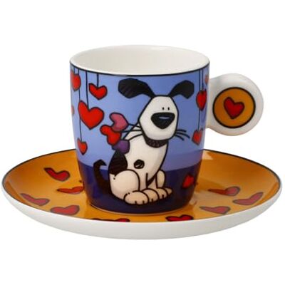 Goebel Love Dog Ed Heck Pop Art Taza de espresso Goebel Love Dog Ed Heck Pop Art Taza de espresso