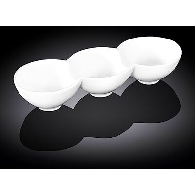 Wilmax Plato dividido (porcelana, 26 cm), color blanco Wilmax Plato dividido (porcelana, 26 cm), color blanco
