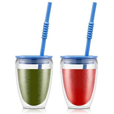 Bodum PAVINA TO GO 2 vasos, de plástico, con doble pared, 0.3 l (10 oz) con tapa. Bodum PAVINA TO GO 2 vasos, de plástico, con doble pared, 0.3 l (10 oz) con tapa.