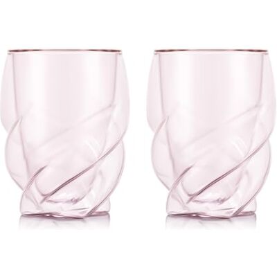 Bodum PAVINA Paris Juego de 2 vasos de doble pared, color rosa transparente, vasos de 270 ml, aptos para lavavajillas, vidrio de borosilicato soplado por la boca Bodum PAVINA Paris Juego de 2 vasos de doble pared, color rosa transparente, vasos de 270 ml, aptos para lavavajillas, vidrio de borosilicato soplado por la boca
