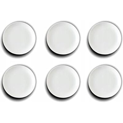 Wilmax Plato llano (porcelana, 23 cm de diámetro), color blanco Wilmax Plato llano (porcelana, 23 cm de diámetro), color blanco