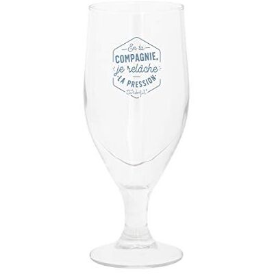 Mr. Wonderful Vaso de cerveza – En TA Compagnie Je Relche La Pression Mr. Wonderful Vaso de cerveza – En TA Compagnie Je Relche La Pression
