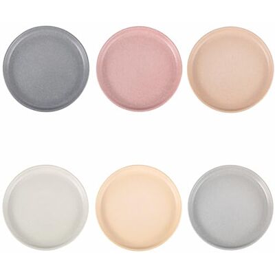 Tivoli Berlin Juego de 6 platos de postre color mate con efecto piedra de gres, Tivoli Berlin Juego de 6 platos de postre color mate con efecto piedra de gres,