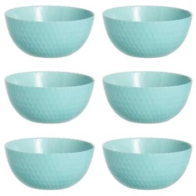 Luminarc Set de 6 boles Pampille de vidrio opal 13 cm Turquesa, Vidrio opal, forma redonda, acabado con relieve, 13 cm, 6 piezas, apilable, apto para microondas Luminarc Set de 6 boles Pampille de vidrio opal 13 cm Turquesa, Vidrio opal, forma redonda, acabado con relieve, 13 cm, 6 piezas, apilable, apto para microondas