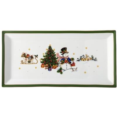 Hutschenreuther Happy Wintertime H. Wintertime Green Plato cuadrado (36 cm), color verde Hutschenreuther Happy Wintertime H. Wintertime Green Plato cuadrado (36 cm), color verde