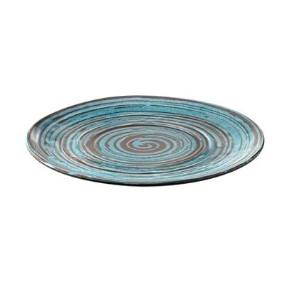 APS Plato CANCUN, melamina, Ø 27 cm, turquesa/marrón APS Plato CANCUN, melamina, Ø 27 cm, turquesa/marrón