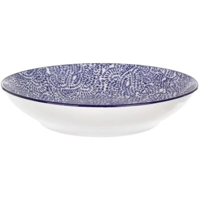 Genérico Juego de 4 platos hondos Hanami, 20 cm, decoración azul Genérico Juego de 4 platos hondos Hanami, 20 cm, decoración azul