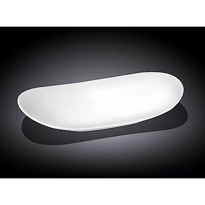 Wilmax Plato de porcelana (33 x 18,5 cm), color blanco Wilmax Plato de porcelana (33 x 18,5 cm), color blanco
