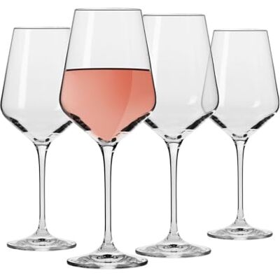 Krosno Copas de Vino Blanco Juego de 4, 450 ml, Colección Avant-Garde Vasos vino tinto, rosado, espumoso, cóctel, Cristal sin plomo, Apto para lavavajillas, Cristalería elegante, Idea de regalo Krosno Copas de Vino Blanco Juego de 4, 450 ml, Colección Avant-Garde Vasos vino tinto, rosado, espumoso, cóctel, Cristal sin plomo, Apto para lavavajillas, Cristalería elegante, Idea de regalo