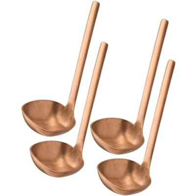 APS Cucharas BULQ, juego de 4, acero inoxidable, recubrimiento PVD, tamaño de la cuchara 4,5 x 4,5 cm, longitud total 12,5 cm, cobre APS Cucharas BULQ, juego de 4, acero inoxidable, recubrimiento PVD, tamaño de la cuchara 4,5 x 4,5 cm, longitud total 12,5 cm, cobre