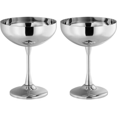 APS Juego de 2 copas de helado FRIGIO, 260 ml, acero inoxidable pulido brillante, apto para lavavajillas APS Juego de 2 copas de helado FRIGIO, 260 ml, acero inoxidable pulido brillante, apto para lavavajillas
