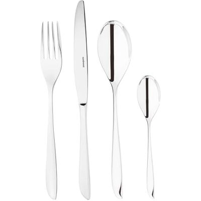 Sambonet Leaf Cubertería de acero inoxidable 18/10, para 12 personas, 48 piezas: 12 tenedores, 12 cucharas, 12 cuchillos, 12 cucharas, apto para lavavajillas, acero Sambonet Leaf Cubertería de acero inoxidable 18/10, para 12 personas, 48 piezas: 12 tenedores, 12 cucharas, 12 cuchillos, 12 cucharas, apto para lavavajillas, acero
