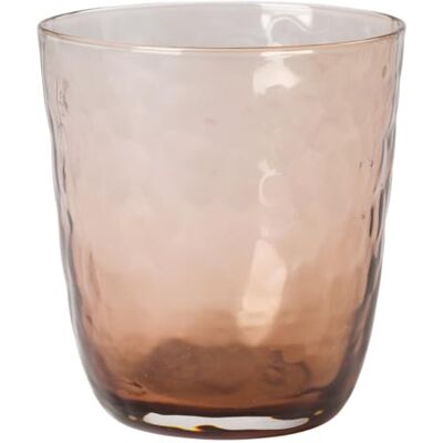 Broste Copenhagen Hammered Juego de vasos (4 unidades, cristal soplado a mano, 0,335 L, 9,2 x 9,2 x 9,5 cm), color marrón Broste Copenhagen Hammered Juego de vasos (4 unidades, cristal soplado a mano, 0,335 L, 9,2 x 9,2 x 9,5 cm), color marrón