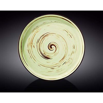 Wilmax Plato llano redondo (porcelana, 28 cm), color verde Wilmax Plato llano redondo (porcelana, 28 cm), color verde