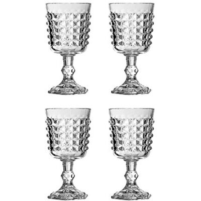 Premier Housewares Copas de Vino pirámide-Juego de 4, 8 cm, 4 Set Premier Housewares Copas de Vino pirámide-Juego de 4, 8 cm, 4 Set