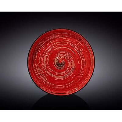 Wilmax Plato redondo (porcelana, 23 cm), color rojo Wilmax Plato redondo (porcelana, 23 cm), color rojo
