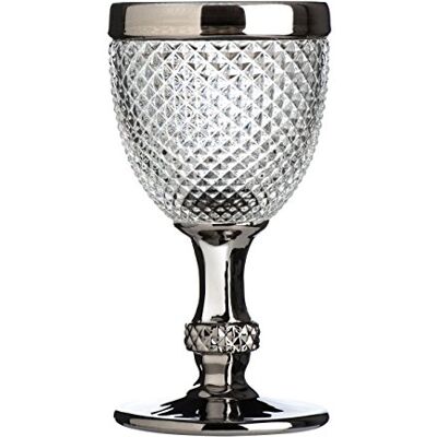 Premier Housewares – Copa de Vino (Cristal, Plata, 9 x 9 x 17 cm Premier Housewares – Copa de Vino (Cristal, Plata, 9 x 9 x 17 cm