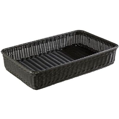 APS GN 1/1 – Cesta de polipropileno, negro, 53 x 32,5 x 10 cm APS GN 1/1 – Cesta de polipropileno, negro, 53 x 32,5 x 10 cm