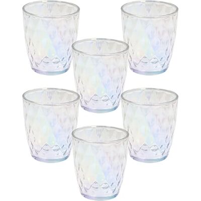 Tognana , Set de 6 vasos 320 cc Opal, Vidrio, Transparente Tognana , Set de 6 vasos 320 cc Opal, Vidrio, Transparente